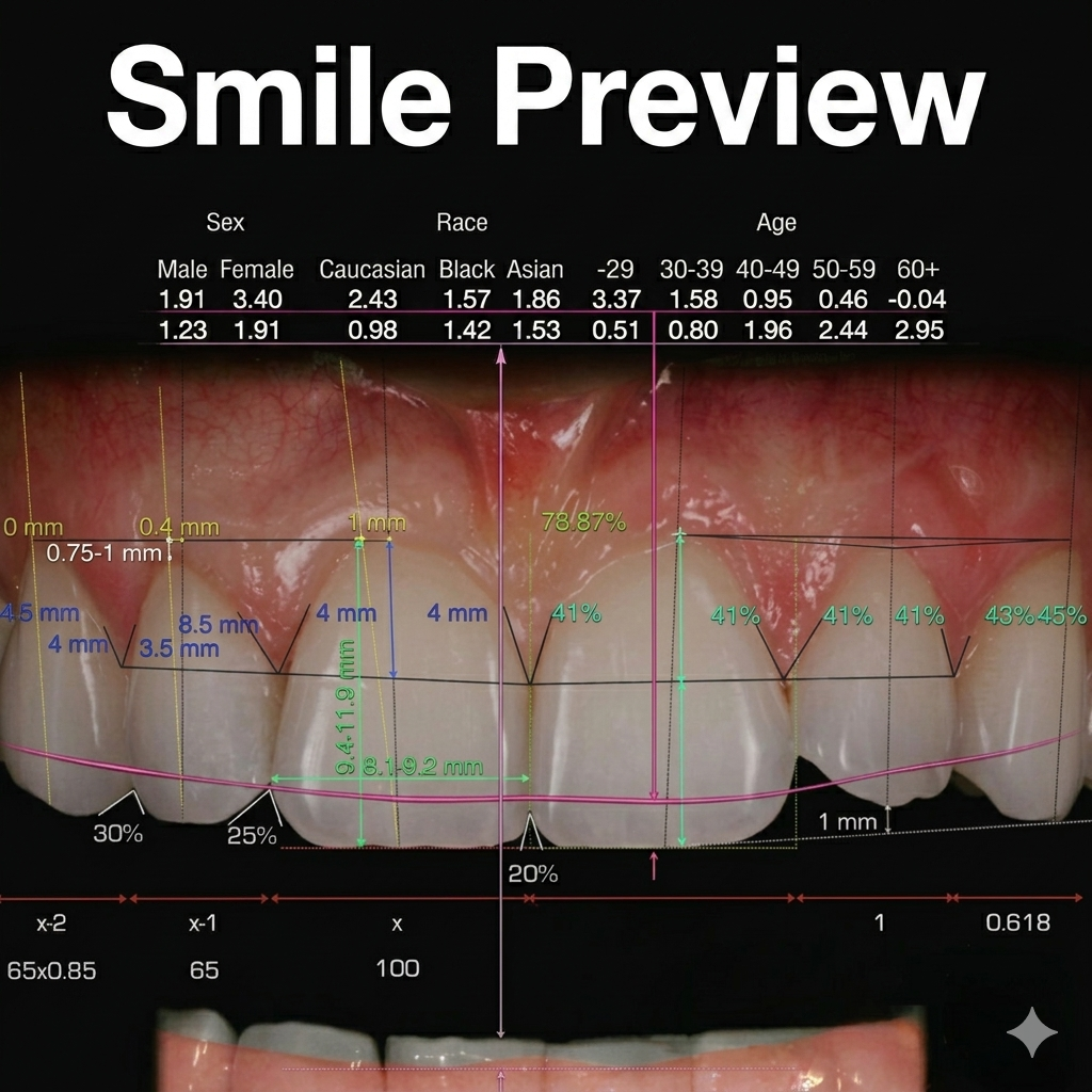 Diagnostic wax-up smile preview